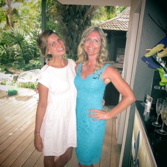 David’s bridal blue dress size 4 - Picture 8 of 16